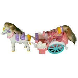 Vintage Fisher Price Loving Family Princess and Horse and Carriage